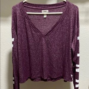 PINK Victoria’s Secret V-neck Lounge Crop Tee